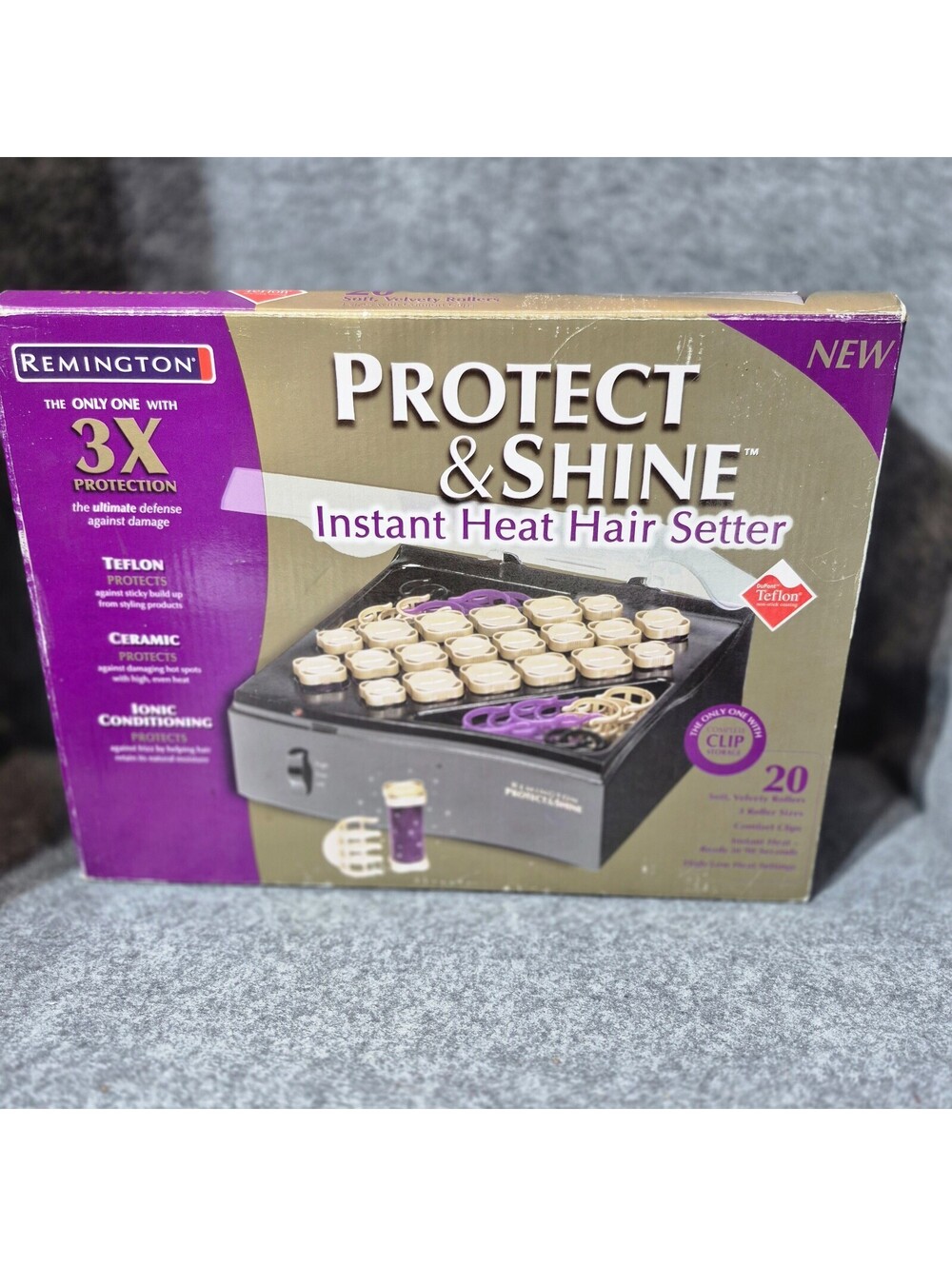Remington Protect & Shine Instant Heat Hair Setter 20 Rollers H-2020i Teflon